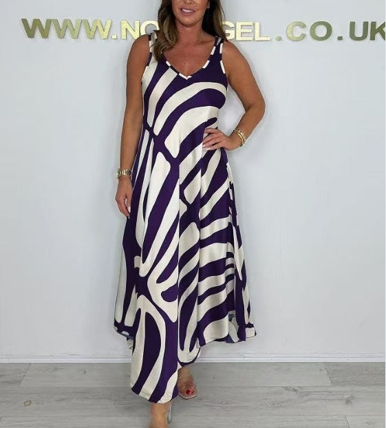 Women's Silk Blended Printed Pocket Dress