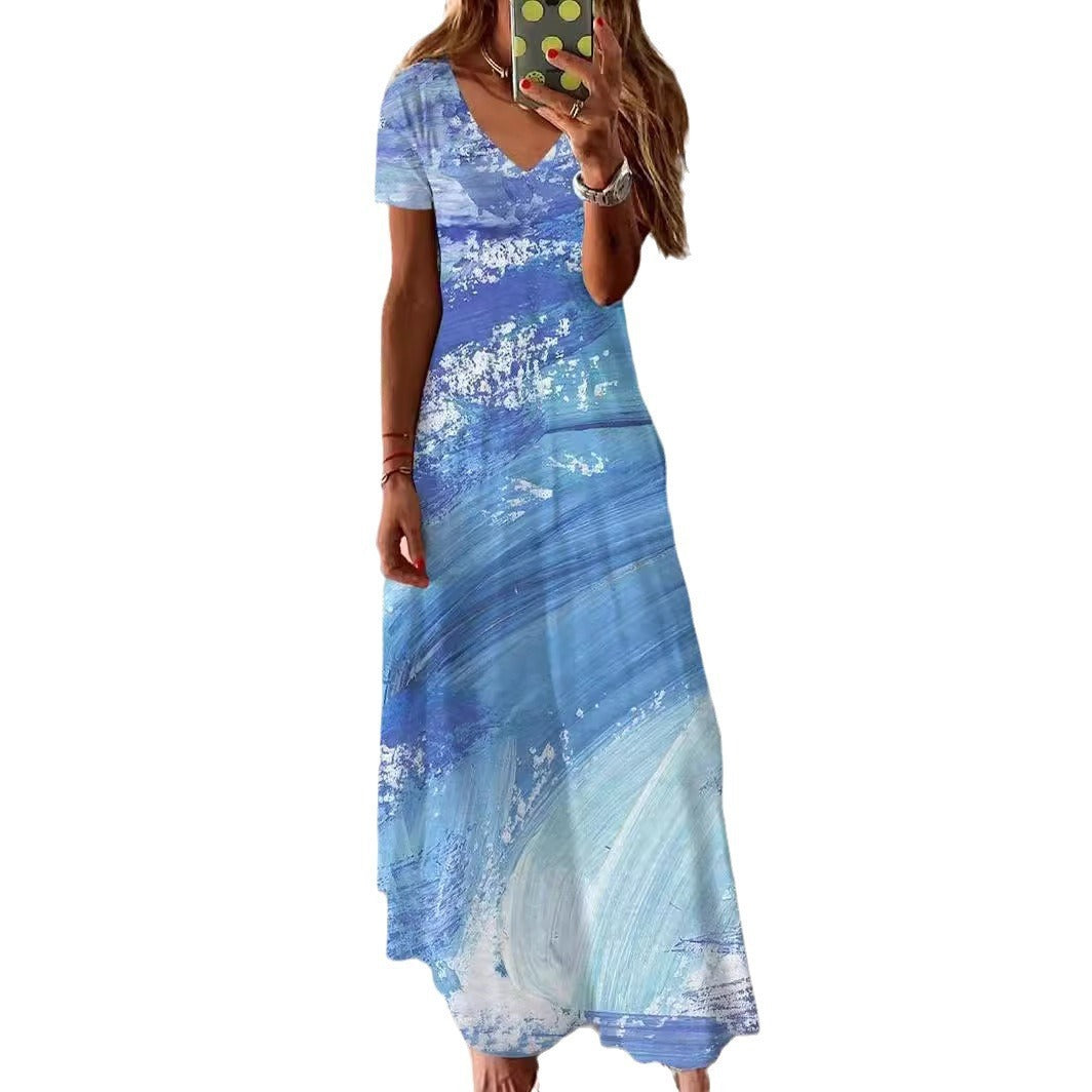 Street Hipster Printed Casual Fashion Dress