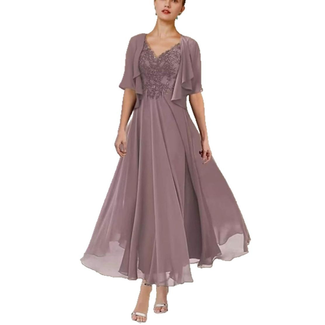 Women's Fashion New Mid-length Chiffon Dress