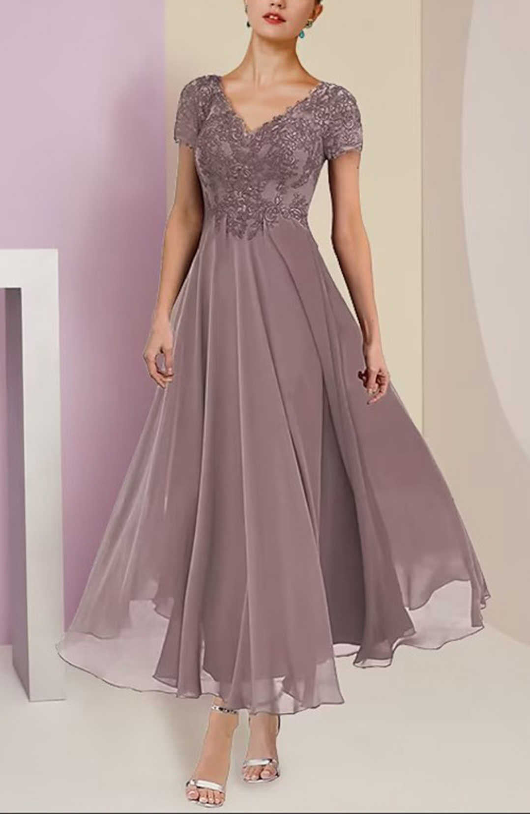 Women's Fashion New Mid-length Chiffon Dress